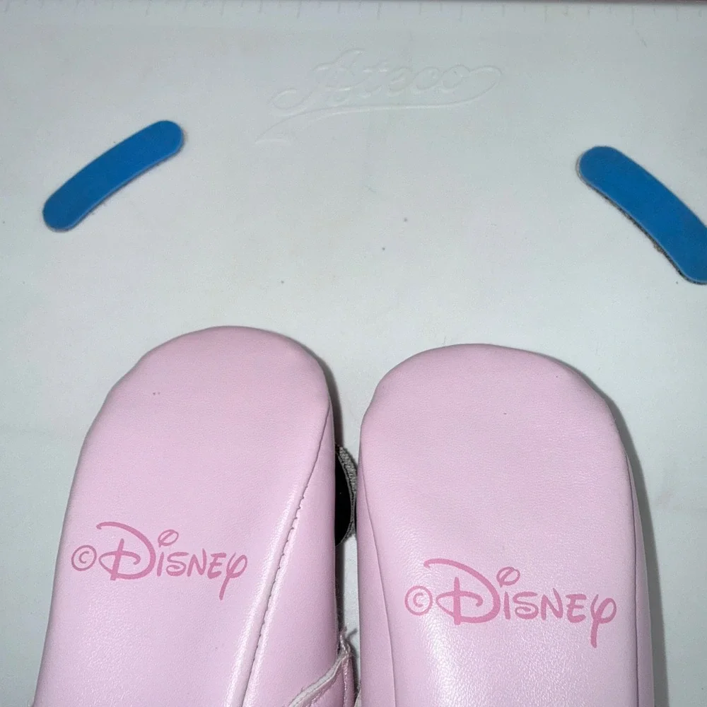 Disney Minnie Mouse Baby Girl Pink Crib Shoes Mary Jane Bow 6-9 Months